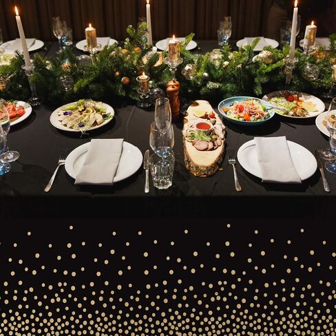 4 Pack Premium Black Disposable Plastic Table Cover 54 x 108 Inch Waterproof Disposable Tablecloths for Rectangle Tables up to 8 ft in Length Indoor or Outdoor Use Party Table Cloths in Saudi Arabia