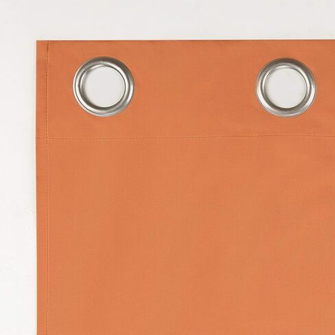 Sun Zero Halton Bright Vibes Total Blackout Grommet Curtain Panel, 40" x 84", Orange in Saudi Arabia