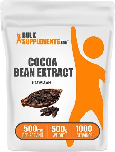 BulkSupplements.com Cocoa Extract Powder - Polyphenols Supplement - Circulation Supplements Flavonoids Supplements - Sugar Free Cocoa Powder - Cocoa Powder (250 Grams - 8.8 oz) in Saudi Arabia