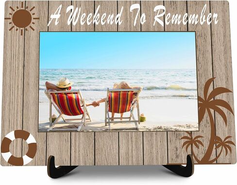 Beach Pictures Frame, Beach Days Photo Frame with Stand, Beach Vacation Gifts for Friend Friends, Summer Beach Theme Home Living Room Bedroom Decoration -a81 in Saudi Arabia