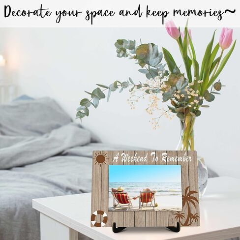 Beach Pictures Frame, Beach Days Photo Frame with Stand, Beach Vacation Gifts for Friend Friends, Summer Beach Theme Home Living Room Bedroom Decoration -a81 in Saudi Arabia