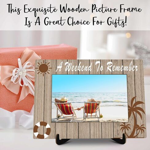 Beach Pictures Frame, Beach Days Photo Frame with Stand, Beach Vacation Gifts for Friend Friends, Summer Beach Theme Home Living Room Bedroom Decoration -a81 in Saudi Arabia