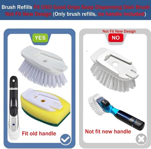 5 Pack Dish Brush Refill Heads and Dish Scrub Refills for OXO Good Grips Soap Dispensing Dish Brush, Scrubber Head Replacement in Saudi Arabia