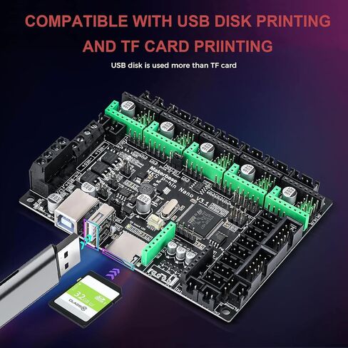 Makerbase MKS Robin Nano V3 32Bit 168 Mhz F407 3D Printer Control Board Motherboard Mainboard Replacement Parts TFT Touch Screen USB Printing VS Nano V2 (MKS TS35-R) in Saudi Arabia