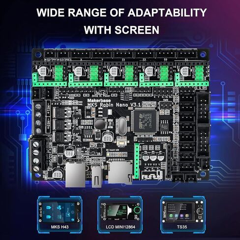 Makerbase MKS Robin Nano V3 32Bit 168 Mhz F407 لوحة تحكم الطابعة ثلاثية الأبعاد اللوحة الأم استبدال أجزاء TFT شاشة تعمل باللمس USB الطباعة VS Nano V2 (اللوحة الأم) in Saudi Arabia
