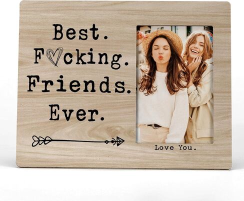 FONDCANYON Best Friends Ever Picture Photo Frame, Bestie Bff Friend Picture Frames, Best Friend Ever Gifts, Best Friend Friendship Gifts For Men Women Friends Birthday Christmas Girls(4x6 Inch Photo) in Saudi Arabia