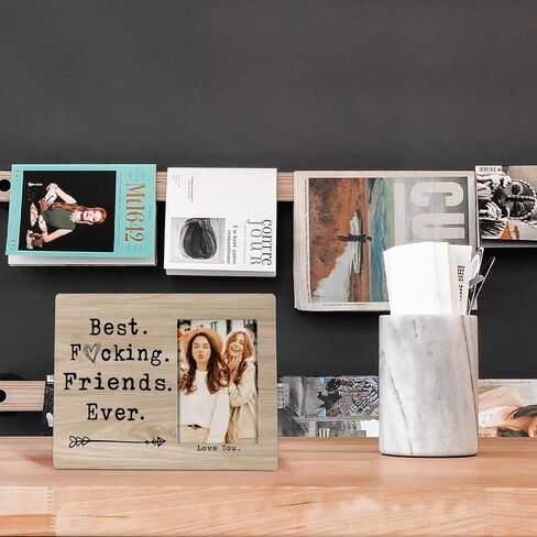 FONDCANYON Best Friends Ever Picture Photo Frame, Bestie Bff Friend Picture Frames, Best Friend Ever Gifts, Best Friend Friendship Gifts For Men Women Friends Birthday Christmas Girls(4x6 Inch Photo) in Saudi Arabia