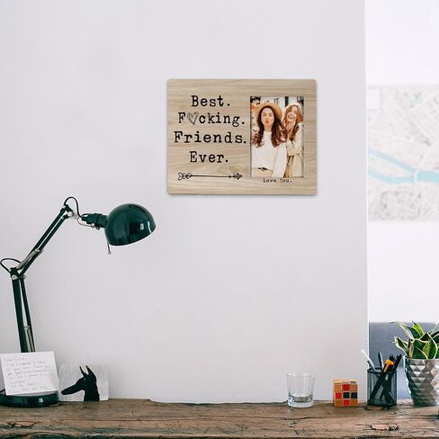 FONDCANYON Best Friends Ever Picture Photo Frame, Bestie Bff Friend Picture Frames, Best Friend Ever Gifts, Best Friend Friendship Gifts For Men Women Friends Birthday Christmas Girls(4x6 Inch Photo) in Saudi Arabia
