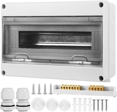 Waterproof Distribution Protection Box, ABS Plastic Breaker Electrical Box and Transparent Cover IP65, for Indoor Outdoor Wall Circuit Breaker (HT-2WAY) in Saudi Arabia