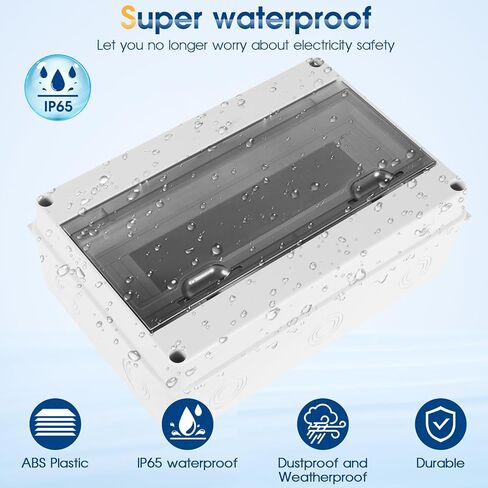 Waterproof Distribution Protection Box, ABS Plastic Breaker Electrical Box and Transparent Cover IP65, for Indoor Outdoor Wall Circuit Breaker (HT-2WAY) in Saudi Arabia