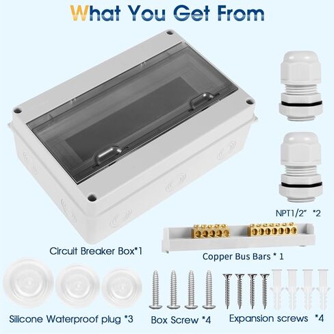 Waterproof Distribution Protection Box, ABS Plastic Breaker Electrical Box and Transparent Cover IP65, for Indoor Outdoor Wall Circuit Breaker (HT-2WAY) in Saudi Arabia