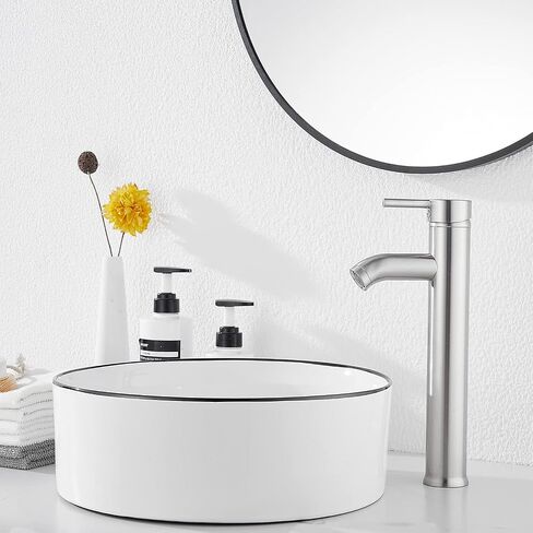 Black Bathroom Faucet Single Handle 1 Hole Tall Body Bathroom Vessel Sink Faucet Bathroom Vanity Faucet with Drain Assembly in Saudi Arabia