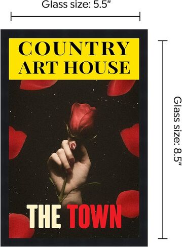 إطار من CountryArtHouse مقاس 5.5x8.5 باللون الأسود - مع أكريليك بالأشعة فوق البنفسجية، ودعامة وأدوات تعليق in Kuwait