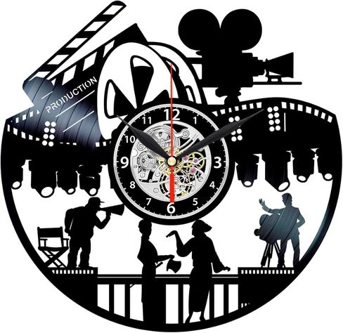 ساعة الفيلم - لوحة فنية جدارية من الفينيل - ديكور منزلي للسينما - هدايا لمخرج الفيلم in Saudi Arabia