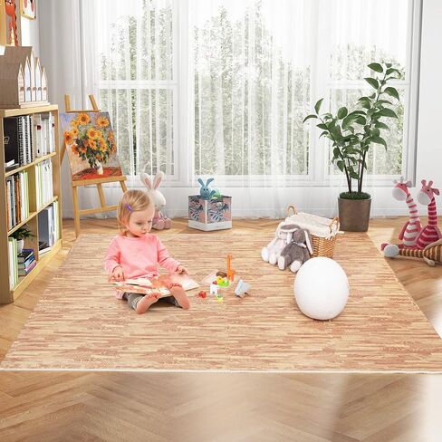 Tangkula 12 Tiles Foam Flooring Mats with Border, 48 SQ FT EVA Interlocking Exercise Foam Mats for Exercise Equipment, Elastic Puzzle Play Mats, 3/8" Thick Non-Slip Workout Floor Mats for Home Gym in Saudi Arabia