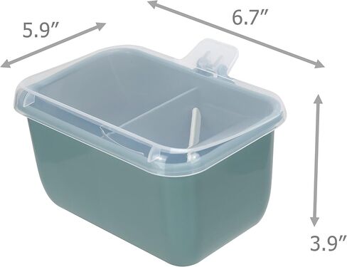 EIKS Plastic 2-Grid Condiment Container Seasoning Jar with Spoon and Lid for Sugar Slat Spice (Green) in Saudi Arabia