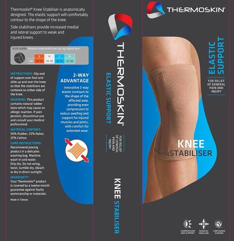 Thermoskin Elastic Knee Stabilizer Support, Beige, Small in Saudi Arabia
