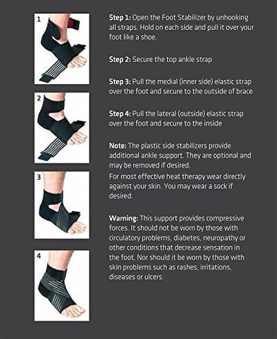Thermoskin Foot Stabilizer, Black,for mid-Foot and Many Other Foot Conditions, Size Medium in Saudi Arabia