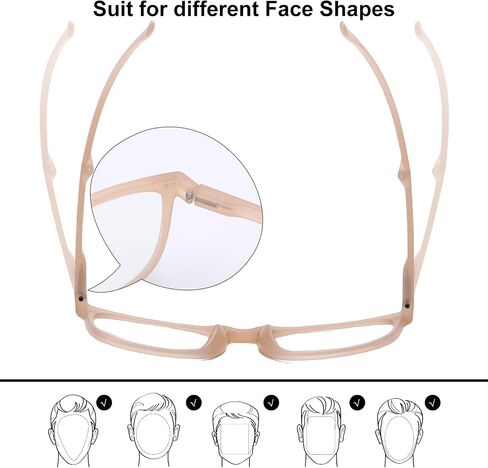 Large Frame Folding Reading Glasses for Women and Men Blue Light Blocking Readers Glasses for Reading with Portable Case in Saudi Arabia