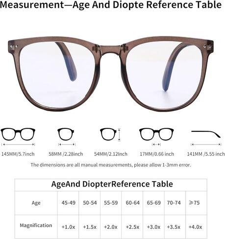 Large Frame Folding Reading Glasses for Women and Men Blue Light Blocking Readers Glasses for Reading with Portable Case in Kuwait