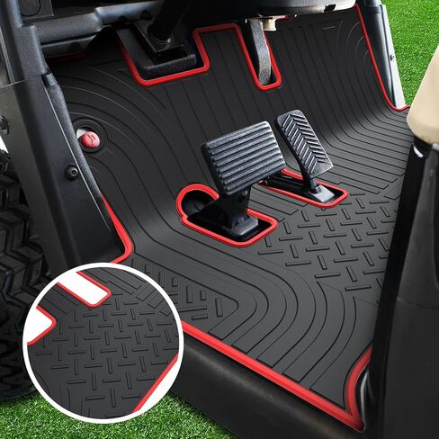 T TGBROS Golf Cart Floor Mat Custom Fit for EZGO RXV (2008-2022) & 2Five (2009+) Full Coverage Golf Cart Floor Liner Mat Non-Slip All Weather Protection Durable in Saudi Arabia
