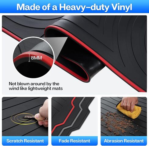 T TGBROS Golf Cart Floor Mat Custom Fit for EZGO RXV (2008-2022) & 2Five (2009+) Full Coverage Golf Cart Floor Liner Mat Non-Slip All Weather Protection Durable in Saudi Arabia