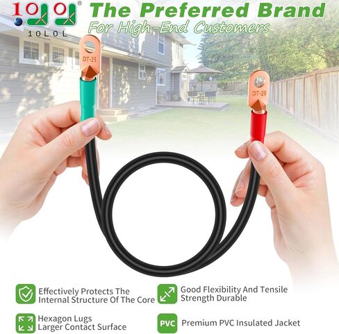 كابلات بطارية عربة الجولف 10L0L لعربة الجولف EZGO TXT 1994-UP لعربة الجولف 36 و48 فولت، مع 4 قياس 7 قطع سلك لحام تيار متردد/تيار مستمر مجموعة كابل بطارية عربة الجولف المرنة من النحاس النقي in Kuwait