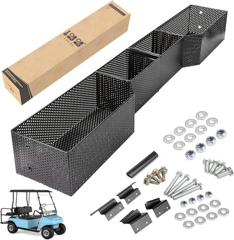 سلة داخلية أمامية لعربة الجولف 10L0L، منظم صينية تخزين قابلة للطي لسيارة EZGO TXT RXV/Club Car DS Precedent Tempo، تعزيز تخزين عربة الجولف الخاصة بك in Kuwait