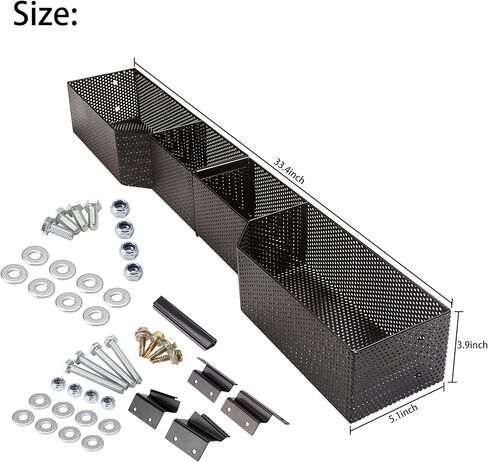 سلة داخلية أمامية لعربة الجولف 10L0L، منظم صينية تخزين قابلة للطي لسيارة EZGO TXT RXV/Club Car DS Precedent Tempo، تعزيز تخزين عربة الجولف الخاصة بك in Kuwait