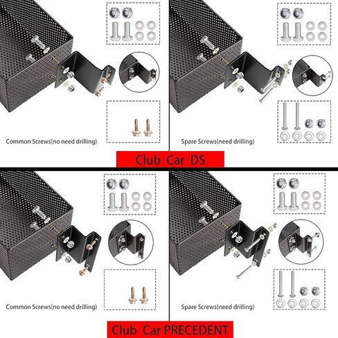 سلة داخلية أمامية لعربة الجولف 10L0L، منظم صينية تخزين قابلة للطي لسيارة EZGO TXT RXV/Club Car DS Precedent Tempo، تعزيز تخزين عربة الجولف الخاصة بك in Kuwait