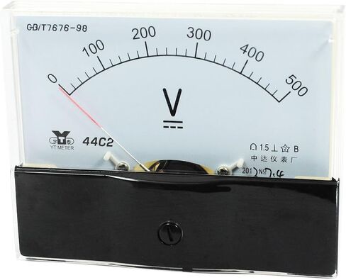 Uxcell® التناظرية لوحة الفولتميتر فولت متر DC 0-500V نطاق القياس 44C2 in Saudi Arabia