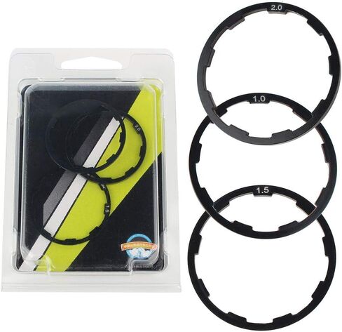 Qii lu Freewheel Spacer for ycles,Bike Wheel Hub Spacer,3 Pcs 1mm+1.5mm+2mm Bike Flywheel Hub Spacer ycle Bottom Bracket Axle Washer Gasket in Saudi Arabia