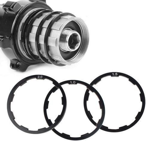 Qii lu Freewheel Spacer for ycles,Bike Wheel Hub Spacer,3 Pcs 1mm+1.5mm+2mm Bike Flywheel Hub Spacer ycle Bottom Bracket Axle Washer Gasket in Saudi Arabia