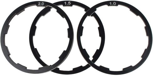 Qii lu Freewheel Spacer for ycles,Bike Wheel Hub Spacer,3 Pcs 1mm+1.5mm+2mm Bike Flywheel Hub Spacer ycle Bottom Bracket Axle Washer Gasket in Saudi Arabia