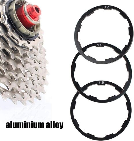 Qii lu Freewheel Spacer for ycles,Bike Wheel Hub Spacer,3 Pcs 1mm+1.5mm+2mm Bike Flywheel Hub Spacer ycle Bottom Bracket Axle Washer Gasket in Saudi Arabia