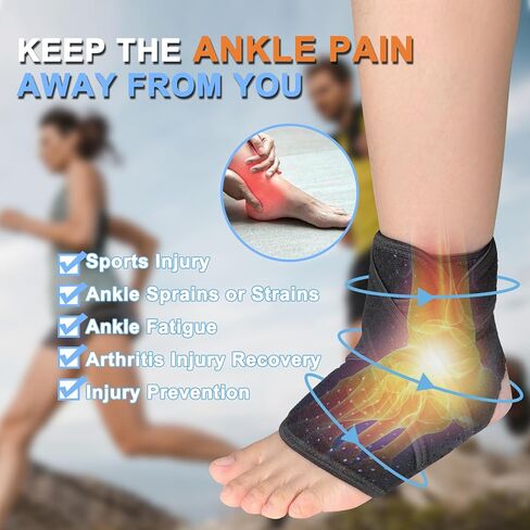 Achilles Tendonitis Brace, Adjustable Ankle Brace, Blue X-shaped Ankle Support for Men Women, Breathable Ankle Wrap for Achilles Pain, Running, Cycling, Hiking, Sports in Saudi Arabia