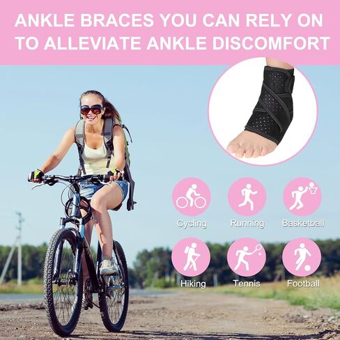 Achilles Tendonitis Brace, Adjustable Ankle Brace, Blue X-shaped Ankle Support for Men Women, Breathable Ankle Wrap for Achilles Pain, Running, Cycling, Hiking, Sports in Saudi Arabia