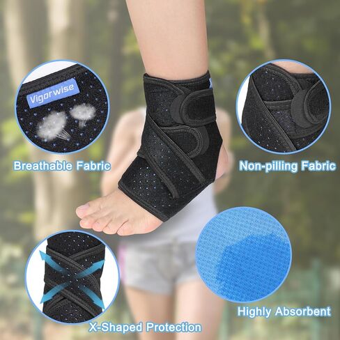 Achilles Tendonitis Brace, Adjustable Ankle Brace, Blue X-shaped Ankle Support for Men Women, Breathable Ankle Wrap for Achilles Pain, Running, Cycling, Hiking, Sports in Saudi Arabia