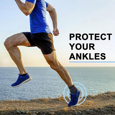 Achilles Tendonitis Brace, Adjustable Ankle Brace, Blue X-shaped Ankle Support for Men Women, Breathable Ankle Wrap for Achilles Pain, Running, Cycling, Hiking, Sports in Saudi Arabia
