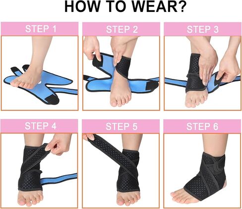 Achilles Tendonitis Brace, Adjustable Ankle Brace, Blue X-shaped Ankle Support for Men Women, Breathable Ankle Wrap for Achilles Pain, Running, Cycling, Hiking, Sports in Saudi Arabia