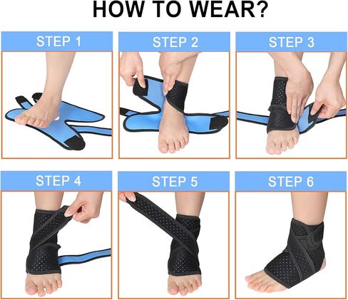 Achilles Tendonitis Brace, Adjustable Ankle Brace, Blue X-shaped Ankle Support for Men Women, Breathable Ankle Wrap for Achilles Pain, Running, Cycling, Hiking, Sports in Saudi Arabia