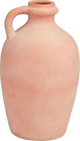 Deco 79 Ceramic Decorative Vase Terracotta Jug Centerpiece Vase with Handles, Flower Vase for Home Decoration 9" x 9" x 16", Orange in Saudi Arabia