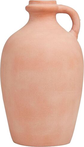 Deco 79 Ceramic Decorative Vase Terracotta Jug Centerpiece Vase with Handles, Flower Vase for Home Decoration 9" x 9" x 16", Orange in Saudi Arabia