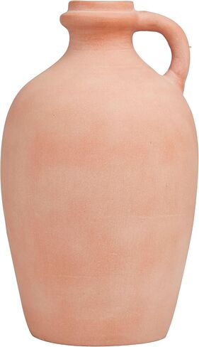 Deco 79 Ceramic Decorative Vase Terracotta Jug Centerpiece Vase with Handles, Flower Vase for Home Decoration 9" x 9" x 16", Orange in Saudi Arabia