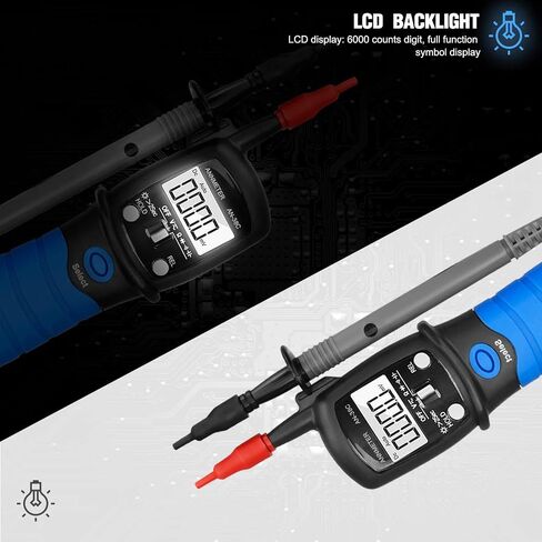 AIOMEST Pen Type Digital Multimeter, AI-38C Voltage Tester, Electric Voltmeter with AC/DC Voltage, Capacitance, Resistance, Diode and Audible Continuity Testing in Kuwait