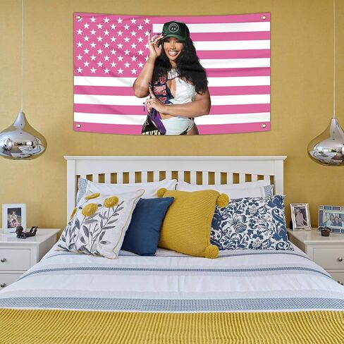 S-Z-A Flags SOS funny Tapestries 3x5ft music art cover funny with grommets for Decoration Living room and bedroom in Saudi Arabia