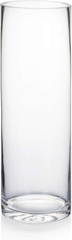 مزهريات أسطوانية زجاجية من WGVI، مزهرية زهور للطاولة، مزهرية زجاجية طويلة القامة 10.16 سم × 30.48 سم، حاملات شموع عائمة للقطعة المركزية، حفلات الزفاف، التزيين، الترتيبات، أو ديكور المنزل in Kuwait