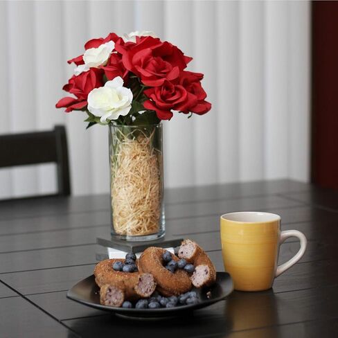 مزهريات أسطوانية زجاجية من WGVI، مزهرية زهور للطاولة، مزهرية زجاجية طويلة القامة 10.16 سم × 30.48 سم، حاملات شموع عائمة للقطعة المركزية، حفلات الزفاف، التزيين، الترتيبات، أو ديكور المنزل in Kuwait