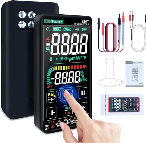 مقياس رقمي متعدد، 9999 قطعة من مقياس الفولتميتر التلقائي TRMS، يقيس بدقة تيار متردد/تيار مستمر أمبير أوم ومقياس الجهد الكهربي وتردد السعة مع مصباح يدوي خلفي in Kuwait