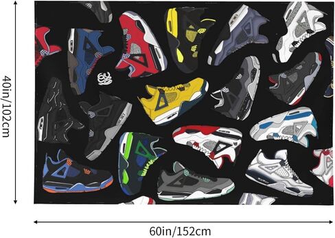 TIANMEIJIA Sneaker Tapestry Basketball Shoes Tapestry Sneaker Party Decorations Poster Backdrop Sport Tapestry for Men Teen Boys Wall Backdrop for Bedroom 30x40in in Saudi Arabia